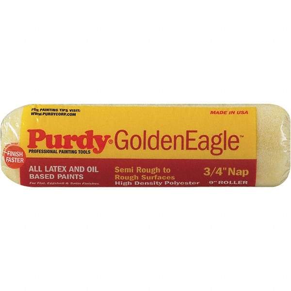 Purdy - 3/4" Nap, 9" Wide Paint General Purpose Roller Cover - Semi-Rough Texture, Synthetic Knit - Caliber Tooling