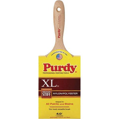 Purdy - 4" Synthetic General Purpose Paint Brush - 3-15/16" Bristle Length, 6" Wood Beavertail Handle - Caliber Tooling