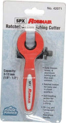 OTC - 1/8" to 1/2" Pipe Capacity, Ratcheting Tube Cutter - Cuts Copper, Aluminum, Stainless Steel, Plastic - Caliber Tooling