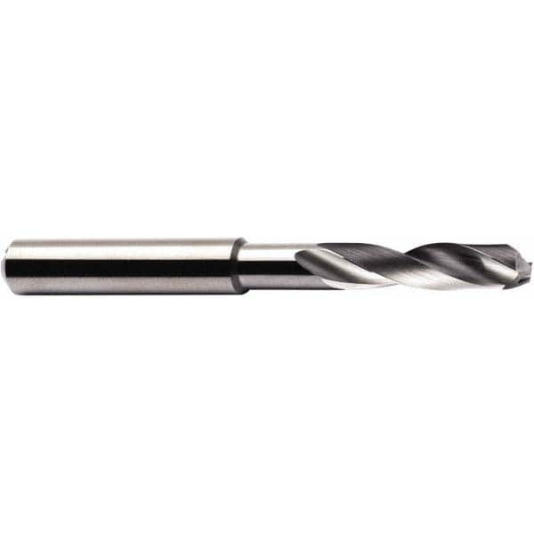 Screw Machine Length Drill Bit: 0.2047″ Dia, 140 °, Solid Carbide Multilayer TiAlN Finish, Right Hand Cut, Spiral Flute, Series SD203A