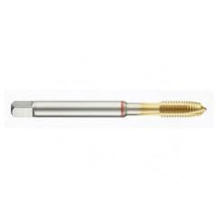 M18x2.5 6H 4-Flute Cobalt Red Ring Spiral Point Plug Tap-TiN - Caliber Tooling