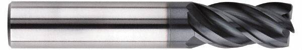 SGS - 1/4", 4 Flute, Single End, Solid Carbide, 0.02" Corner Radius End Mill - 2-1/2" OAL, Right Hand Flute, 9/32" LOC, Right Hand Cut, 3/4" Extended Reach - Caliber Tooling