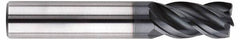 SGS - 5/8", 4 Flute, Single End, Solid Carbide, 0.04" Corner Radius End Mill - 5-1/2" OAL, Right Hand Flute, 3/4" LOC, Right Hand Cut, 3-1/4" Extended Reach - Caliber Tooling