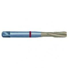 5/8-11 2B 4-Flute PM Cobalt Red Ring Semi-Bottoming 15 degree Spiral Flute Tap-TiN - Caliber Tooling