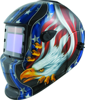 #41265 - Solar Powered Welding Helmet - Eagle/Flag - Replacement Lens: 4.5x3.5" Part # 41264 - Caliber Tooling