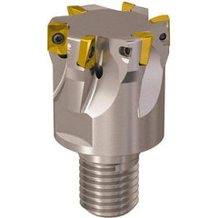 Seco - 40mm Cut Diam, 9mm Max Depth of Cut, 40mm OAL, Indexable Square Shoulder Slot Milling End Mill - M20 Modular Connection, 90° Lead Angle, Through Coolant, Series R217.69 - Caliber Tooling