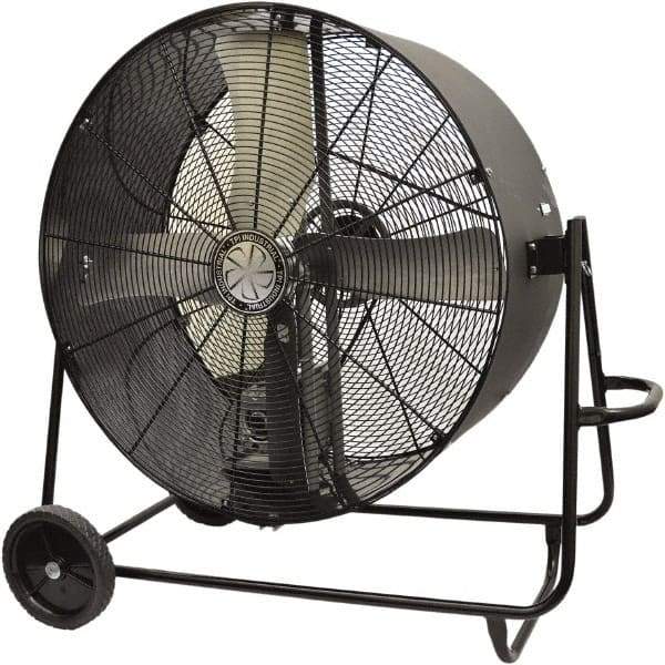 TPI - 48" Blade, Belt Drive, 1 hp, 14,400 CFM, Floor Style Blower Fan - 15 Amps, 120 Volts, 1 Speed, Single Phase - Caliber Tooling