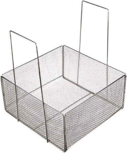 Marlin Steel Wire Products - 18" Deep, Rectangular Stainless Steel Mesh Basket - 18" Wide x 9" High - Caliber Tooling