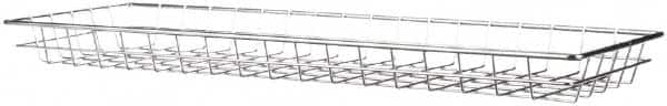 Marlin Steel Wire Products - 9" Deep, Rectangular Steel Wire Basket - 25.078" Wide x 2" High - Caliber Tooling