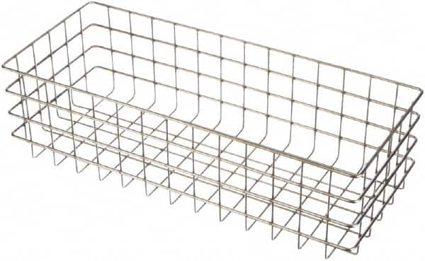 Marlin Steel Wire Products - 20-1/4" Deep, Rectangular Stainless Steel Wire Basket - 8" Wide x 6" High - Caliber Tooling