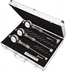 Starrett - 0.7" to 6" Dial Bore Gage Set - 0.0005" Graduation, 6" Gage, Hardened Tool Steel - Caliber Tooling