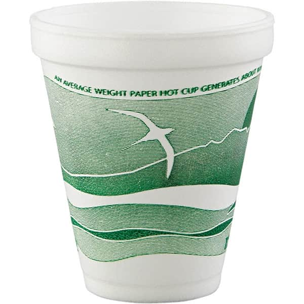 DART - Foam Hot/Cold Foam Drinking Cups, 12 oz - White, Green - Caliber Tooling