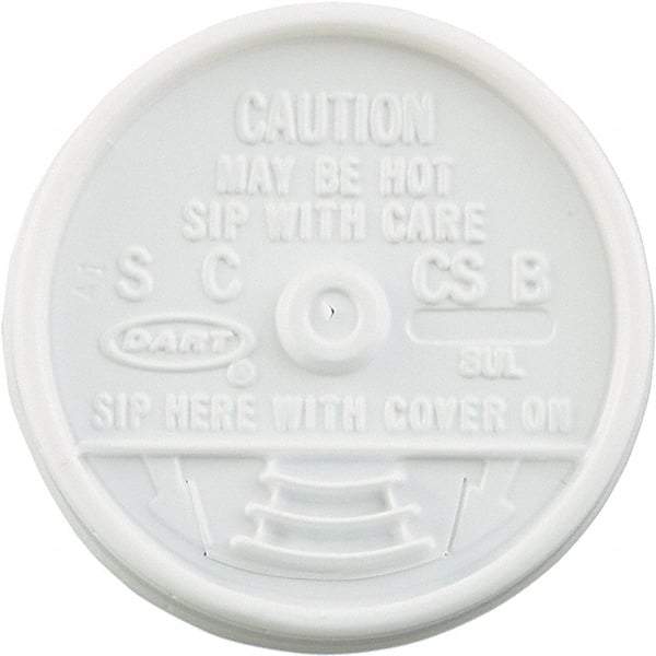 DART - Sip Thru Lids, Fits 6-10 oz Cups - White - Caliber Tooling