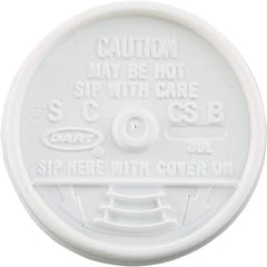 DART - Sip Thru Lids, Fits 6-10 oz Cups - White - Caliber Tooling