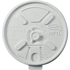 DART - Foam Lids for 10-14 oz Foam Cups - White - Caliber Tooling