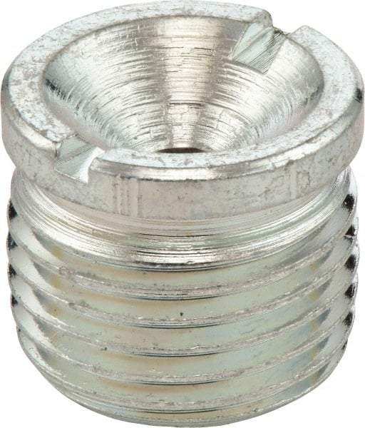 Umeta - Straight Head Angle, 1/8 NPTF Steel Flush-Style Grease Fitting - 0.3594" Overall Height, Zinc Plated Finish - Caliber Tooling