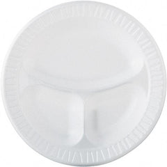 DART - Dart Famous Service Dinnerware, 3-Compartment Plate, 10 1/4" - White - Caliber Tooling