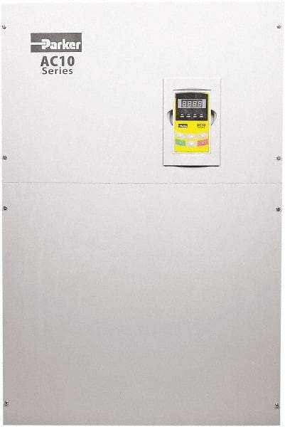 Parker - Three Phase, 460 Volt, 225 hp, Variable Frequency Drive - 20.32" Wide x 12.83" Deep x 30" High, IP20 - Caliber Tooling