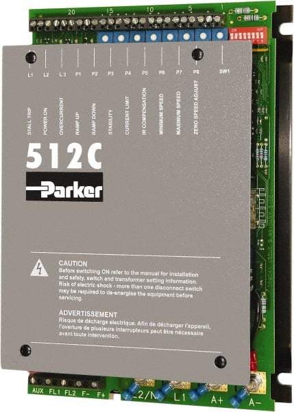 Parker - Single Phase, 110-480V +/-10% Volt, 1-1/2 hp, Analog Isolated Converter - 3-1/2" Wide x 6.3" Deep x 9" High, IP00 - Caliber Tooling