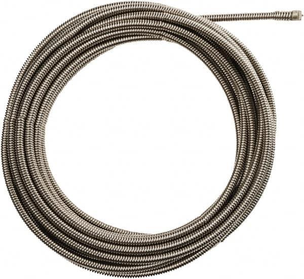 Milwaukee Tool - 3/8" x 25' Drain Cleaning Machine Cable - Inner Core, 1-1/4" to 2-1/2" Pipe, Use with Milwaukee M18 Drain Snakes - Caliber Tooling