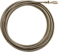 Milwaukee Tool - 5/16" x 25' Drain Cleaning Machine Cable - Inner Core Drophead, 1-1/4" to 2-1/2" Pipe, Use with Milwaukee M18 Drain Snakes - Caliber Tooling