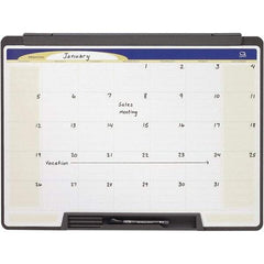 Quartet - 18" High x 24" Wide Magnetic Dry Erase Calendar - Melamine, Includes Accessory Tray/Rail & Dry-Erase Marker - Caliber Tooling