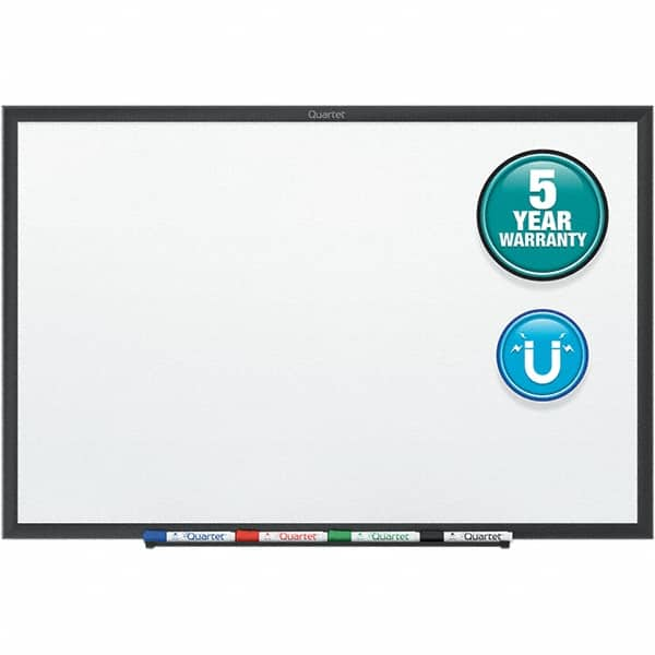 Quartet - 24" High x 36" Wide Magnetic Dry Erase Board - Steel, Includes Dry-Erase Marker & Mounting Kit - Caliber Tooling