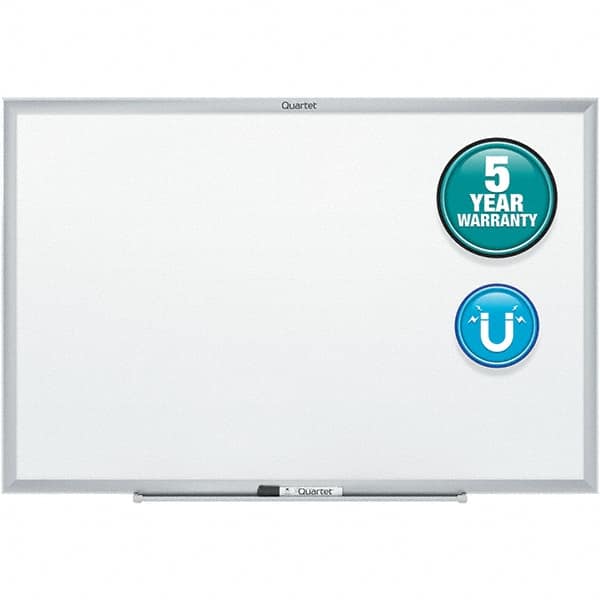 Quartet - 24" High x 36" Wide Magnetic Dry Erase Board - Steel, Includes Dry-Erase Marker & Mounting Kit - Caliber Tooling