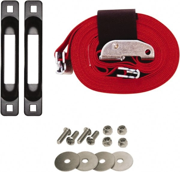 Snap-Loc - Tie Down Kit; Type: Tie Down Strap Kit ; Overall Length (Feet): 16.00 ; Head/Holder Diameter (Inch): 2 ; Color: Red ; Number of Hooks: 0 - Exact Industrial Supply