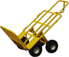 Snap-Loc - 750 Lb Capacity 52" OAH Hand Truck - Loop Handle, Steel, Pneumatic Wheels - Caliber Tooling