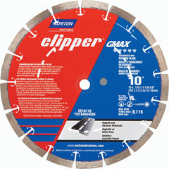 Wet & Dry Cut Saw Blade: 10″ Dia, 1″ Arbor Hole, 0.11″ Kerf Width, 16 Teeth High Speed Steel Teeth, Use on Concrete, Standard Arbor