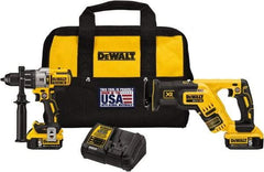 DeWALT - 20 Volt Cordless Tool Combination Kit - Includes Hammerdrill & Reciprocating Saw, Lithium-Ion Battery Included - Caliber Tooling