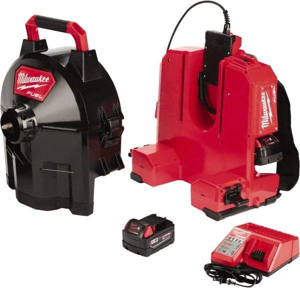 Milwaukee Tool - 18V Battery Battery Drain Cleaning Machine - For 1-1/4" to 4" Pipe - Caliber Tooling