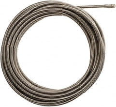 Milwaukee Tool - 3/8" x 35' Drain Cleaning Machine Cable - Inner Core, 1-1/4" to 2-1/2" Pipe, Use with Milwaukee Drain Cleaning Tools - Caliber Tooling