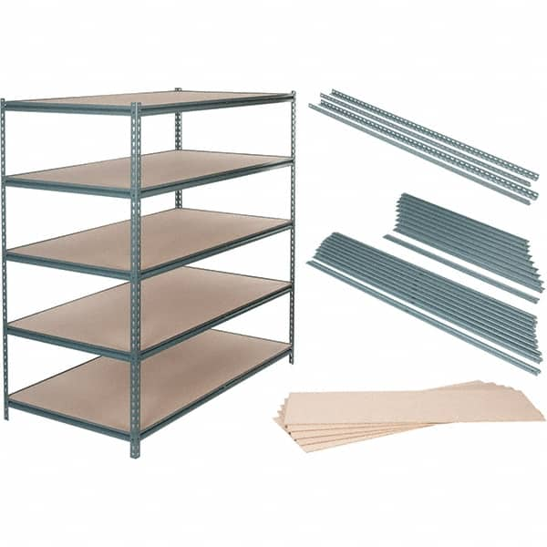 Value Collection - 72" Wide, 36 High, Open Shelving Accessory/Component - Particle Board, Use with Boltless Storage Rack - Caliber Tooling