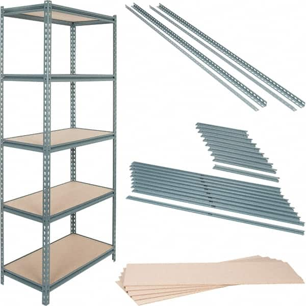 Value Collection - 72" Wide, 36 High, Open Shelving Accessory/Component - Particle Board, Use with Boltless Storage Rack - Caliber Tooling