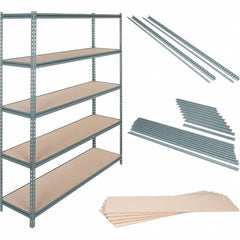 Value Collection - 72" Wide, 26 High, Open Shelving Accessory/Component - 16 Gauge Steel, Powder Coat Finish, Use with Boltless Storage Rack - Caliber Tooling
