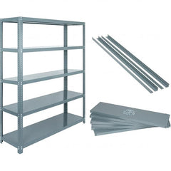 Value Collection - 60" Wide, 1-15/16 High, Open Shelving Accessory/Component - 14 Gauge Steel, Powder Coat Finish, Use with High Capacity Storage Racks - Caliber Tooling