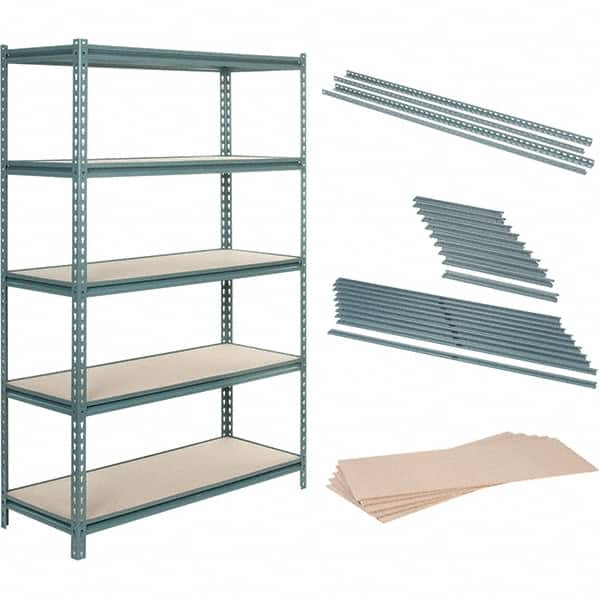 Value Collection - 48" Wide, 36 High, Open Shelving Accessory/Component - Particle Board, Use with Boltless Storage Rack - Caliber Tooling