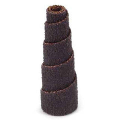 Superior Abrasives - Full Taper Cartridge Rolls; Maximum Roll Diameter (Inch): 1 ; Overall Length (Inch): 1-1/2 ; Abrasive Material: Aluminum Oxide ; Grit: 60 ; Pilot Hole Diameter (Inch): 3/16 ; Backing Material: Cotton Cloth; Cloth - Exact Industrial Supply