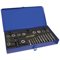 Greenfield Threading - Tap & Die Sets Minimum Tap Thread Size (Inch): 1/4-20 Maximum Tap Thread Size (Inch): 1/2-20 - Caliber Tooling