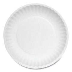 AJM Packaging Corporation - Paper Plates, 6" Diam, White, Bulk Pack, 1000/Carton - Caliber Tooling