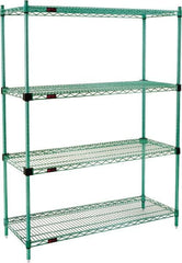 Eagle MHC - 4 Shelf Eagle MHC Wire Shelving - Starter Unit - 72" Wide x 24" Deep x 74" High, - Caliber Tooling