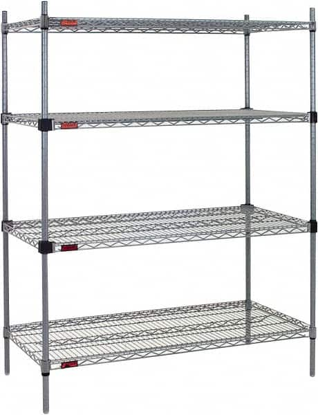 Eagle MHC - 4 Shelf Eagle MHC Wire Shelving - Starter Unit - 72" Wide x 24" Deep x 74" High, - Caliber Tooling