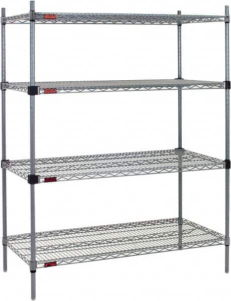 Eagle MHC - 4 Shelf Eagle MHC Wire Shelving - Starter Unit - 36" Wide x 24" Deep x 74" High, - Caliber Tooling