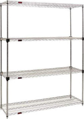 Eagle MHC - 4 Shelf Eagle MHC Wire Shelving - Starter Unit - 36" Wide x 24" Deep x 74" High, - Caliber Tooling