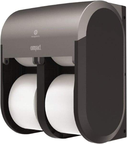 Georgia Pacific - Coreless Four Roll Plastic Toilet Tissue Dispenser - 11-3/4" Wide x 13-1/4" High x 6.9" Deep, Silver - Caliber Tooling