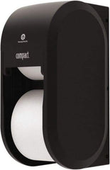 Georgia Pacific - Coreless Double Roll Plastic Toilet Tissue Dispenser - 6" Wide x 13-1/2" High x 6-1/2" Deep, Black - Caliber Tooling