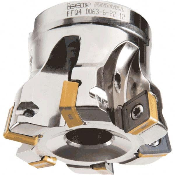 Iscar - Indexable High-Feed Face Mills Cutting Diameter (Decimal Inch): 4.11 Cutting Diameter (mm): 104.4 - Caliber Tooling