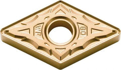 Kyocera - DNMX442 WF Grade PV720 Cermet Turning Insert - Megacoat Nano Finish, 55° Diamond, 1/2" Inscr Circle, 1/4" Thick, 1/32" Corner Radius - Caliber Tooling